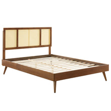 Load image into Gallery viewer, Kelsea Cane and Wood Full Platform Bed With Splayed Legs by Modway