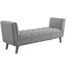 Load image into Gallery viewer, Haven Tufted Button Upholstered Fabric Accent Bench by Modway