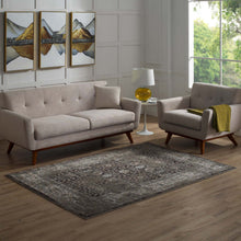 Load image into Gallery viewer, Berit Distressed Vintage Floral Lattice 8x10 Area Rug by Modway