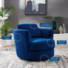Load image into Gallery viewer, Pirouette Performance Velvet Swivel Armchair by Modway