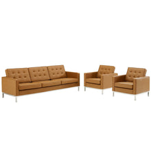 Load image into Gallery viewer, Loft 3-Piece Tufted Vegan Leather Furniture Set by Modway