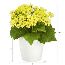 Load image into Gallery viewer, 10" Daisy Artificial Plant in White Planter