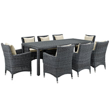 Load image into Gallery viewer, Summon 9 Piece Outdoor Patio Sunbrella¨ Dining Set by Modway