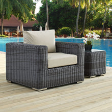 Load image into Gallery viewer, Summon Outdoor Patio Fabric Sunbrella¨ Armchair by Modway