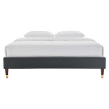 Load image into Gallery viewer, Harlow Performance Velvet King Platform Bed Frame by Modway