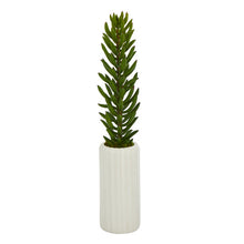 Load image into Gallery viewer, 19" Succulent Artificial Plant in White Planter