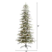 Load image into Gallery viewer, 7.5' Slim Flocked Nova Scotia Spruce Artificial Christmas Tree