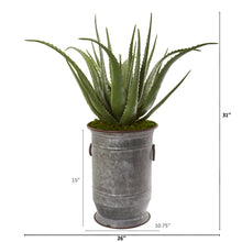 Load image into Gallery viewer, 31" Aloe Artificial Plant in Metal Planter