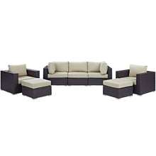 Load image into Gallery viewer, Convene 7 Piece Outdoor Patio Sectional Set by Modway