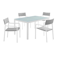 Load image into Gallery viewer, Raleigh 5 Piece Outdoor Patio Aluminum Dining Set by Modway