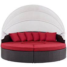 Load image into Gallery viewer, Convene Outdoor Patio Wicker Rattan Canopy Sectional Daybed by Modway