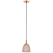 Load image into Gallery viewer, Glimmer Bell-Shaped Rose Gold Pendant Light by Modway
