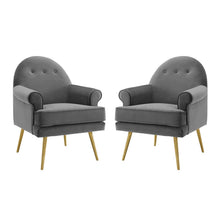 Load image into Gallery viewer, Revive Performance Velvet Armchair Set of 2 by Modway