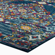 Load image into Gallery viewer, Entourage Khalida Distressed Vintage Floral Lattice 5x8 Area Rug by Modway