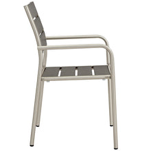 Load image into Gallery viewer, Shore Outdoor Patio Aluminum Dining Rounded Armchair by Modway