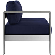 Load image into Gallery viewer, Shore Left-Arm Corner Sectional Outdoor Patio Aluminum Loveseat by Modway