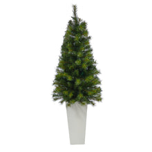 Load image into Gallery viewer, 57' Green Valley Pine Artificial Christmas Tree w/ 100 Warm White LED Lights