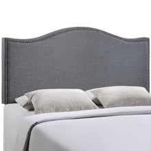 Load image into Gallery viewer, Curl Nailhead Upholstered Queen Headboard by Modway