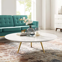 Load image into Gallery viewer, Lippa 48" Round Wood Coffee Table with Tripod Base by Modway