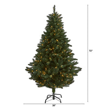 Load image into Gallery viewer, 6' Northern Rocky Spruce Artificial Christmas Tree with 300 Clear Lights