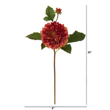 Load image into Gallery viewer, 20" Dahlia Artificial Flower (Set of 6)