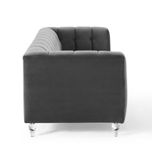 Load image into Gallery viewer, Mesmer Channel Tufted Button Performance Velvet Sofa by Modway