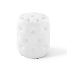 Load image into Gallery viewer, Amour Tufted Button Round Faux Leather Ottoman by Modway