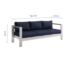 Load image into Gallery viewer, Shore Outdoor Patio Aluminum Sofa by Modway