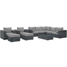 Load image into Gallery viewer, Summon 10 Piece Outdoor Patio Sunbrella¨ Sectional Set by Modway