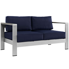 Load image into Gallery viewer, Shore 4 Piece Outdoor Patio Aluminum Sectional Sofa Set by Modway