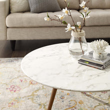 Load image into Gallery viewer, Lippa 36" Round Faux Marble Coffee Table with Tripod Base by Modway
