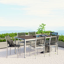 Load image into Gallery viewer, Shore 7 Piece Outdoor Patio Aluminum Dining Set by Modway
