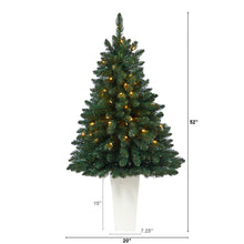 Load image into Gallery viewer, 52' Northern Rocky Spruce Artificial Christmas Tree w/ 100 Clear Lights