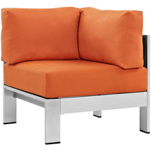 Load image into Gallery viewer, Shore 4 Piece Outdoor Patio Aluminum Sectional Sofa Set by Modway