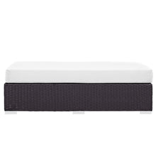 Load image into Gallery viewer, Convene Outdoor Patio Fabric Rectangle Ottoman by Modway