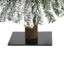 Load image into Gallery viewer, 2' Flocked Gr& Alpine Artificial Christmas Tree w/35 Clear Lights & 111 Bendable