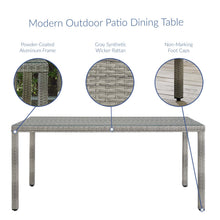 Load image into Gallery viewer, Aura 68" Outdoor Patio Wicker Rattan Dining Table by Modway
