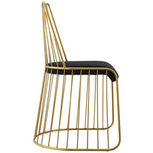 Load image into Gallery viewer, Rivulet Gold Stainless Steel Performance Velvet Dining Chair by Modway