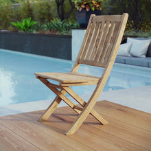 Load image into Gallery viewer, Marina Outdoor Patio Teak Folding Chair by Modway