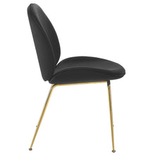 Load image into Gallery viewer, Scoop Gold Stainless Steel Leg Performance Velvet Dining Chair by Modway