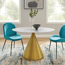 Load image into Gallery viewer, Tupelo 48" Oval Artificial Marble Dining Table by Modway