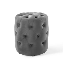 Load image into Gallery viewer, Amour Tufted Button Round Performance Velvet Ottoman by Modway