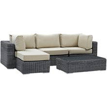 Load image into Gallery viewer, Summon 5 Piece Outdoor Patio Sunbrella¨ Sectional Set by Modway