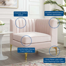 Load image into Gallery viewer, Triumph Channel Tufted Performance Velvet Sectional Sofa Corner Chair by Modway