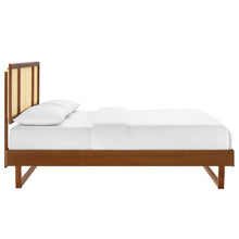 Load image into Gallery viewer, Kelsea Cane and Wood Full Platform Bed With Angular Legs by Modway