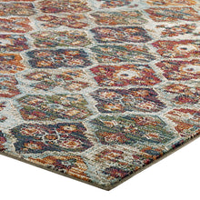 Load image into Gallery viewer, Tribute Azalea Distressed Vintage Floral Lattice 8x10 Area Rug by Modway