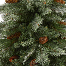 Load image into Gallery viewer, 7' Snowed French Alps Mountain Pine Artificial Christmas Tree