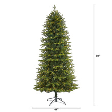 Load image into Gallery viewer, 7.5' Belgium Fir 'Natural Look' Artificial Christmas Tree w/ 550 Clear LED Light