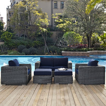Load image into Gallery viewer, Summon 5 Piece Outdoor Patio Sunbrella¨ Sectional Set by Modway