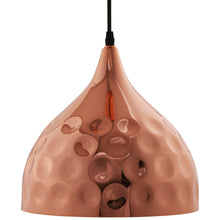 Load image into Gallery viewer, Dimple 11" Bell-Shaped Rose Gold Pendant Light by Modway